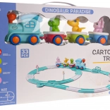 interaktywna kolejka wesoły dinozaur, 33 elementy