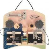 montessoriańska tablica manipulacyjna z zamkami i elementami obrotowymi small foot