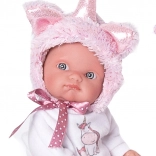 Antonio Juan realistyczna lalka bobas Jednorożec różowy 21 cm