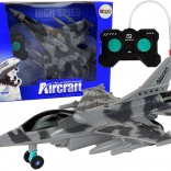 Dziecięcy RC odrzutowiec ze światłami – szary