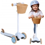 EVO dziecięca trójkołowa hulajnoga z koszykiem Mini Cruiser niebieska