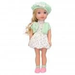 Lalka z dźwiękami 36 cm z torebką i czapką
