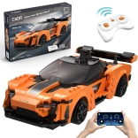 Klocki CaDA RC samochód sportowy BLAZE CAR, pomarańczowy, Dual Mode, 295 elementów