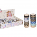 Dekoracyjna taśma washi 1,5 cm × 3 m – różne motywy