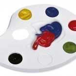 Plastowa paleta malarska na 6 kolorów ASTRA