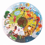 Bigjigs Toys Okrągłe podłogowe puzzle Cztery pory roku