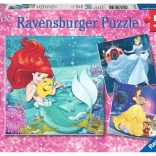 Ravensburger puzzle Księżniczki Disneya – wieczór z księżniczkami, 3×49 elementów