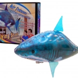 Zdalnie Sterowany Latający Balon w Kształcie Niebieskiego Rekina
