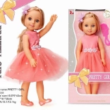 Lalka Pretty Girl w różowej sukience 36 cm