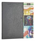 Malowanie po numerach na czarnym płótnie – pies