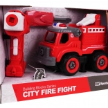 Rozkładana straż pożarna z narzędziami i pilotem