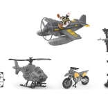 wojskowy zestaw z samolotem i wieżą 21 cm