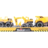 Zestaw pojazdów budowlanych – koparka, wywrotka i ładowarka (3 szt.)