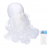 Białe sztuczne wąsy do kostiumu Mikołaja, czarodzieja lub dziadka