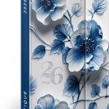 Tygodniowy magnetyczny dziennik Porcelanowy kwiat 2026
