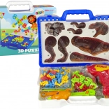 Konstrukcyjna zestaw budowlany 3D DIY dinozaury