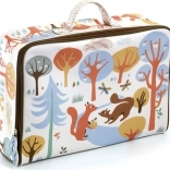 Dziecięca tekstylna walizeczka z motywem wiewiórek