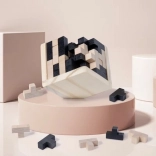 Drewniana logiczna kostka – 3D łamigłówka dla dzieci i dorosłych