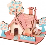 Woodcraft drewniane puzzle 3D amerykańska chata