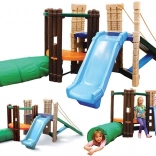dziecięcy ogrodowy zestaw wspinaczkowy ze zjeżdżalnią Little Tikes Seek & Explore Adventure Climber