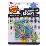 Kolorowe spinacze biurowe 28 mm