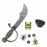 Piracki zestaw dla dzieci – miecz, opaska na oko i dodatki