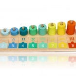 Drewniana tablica do liczenia i dopasowywania 1–10 LELIN