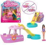 Mini łódź ze zjeżdżalnią i basenikiem MINI BARBIE LAND od Mattel