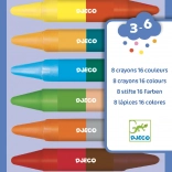 Dwustronne kredki woskowe DJECO