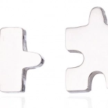Stalowe kolczyki puzzle ze stali chirurgicznej 316L