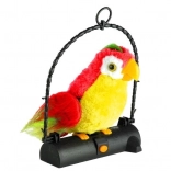 Mówiąca papuga Pleciuga – interaktywna pluszowa zabawka, czerwona