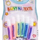 Creatoys perłowe farby do tkanin, zestaw 6 szt.