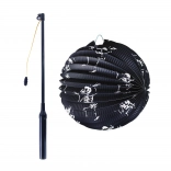 Lampion halloweenowy z motywem szkieletu 25 cm z świecącą pałeczką 50 cm