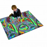 Dywan do zabawy z mapą dróg 95 x 200 cm