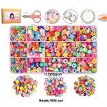 Zestaw kolorowych koralików 1000 szt. do tworzenia DIY