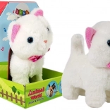 Interaktywny biały kot na baterie