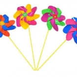 Kolorowy plastikowy wiatraczek 20 cm