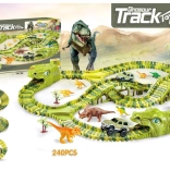Mega wyścigowy tor XXXL Dino Park – zestaw konstrukcyjny 240 elementów