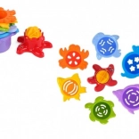 Kubeczki do układania do wody i piasku – morskie zwierzątka, 7 elementów