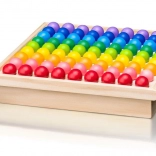 POPULAR Drewniana gra kulkowa – kolorowe sudoku i gry towarzyskie