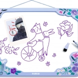 Djeco magnetyczna suchościeralna tablica zebra z drewnianą ramą