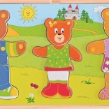 WOODY układanka ubieranka – rodzina misiów