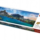 Puzzle 500 elementów panorama – Lofoty, Norwegia