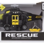 Czarny helikopter na baterie ze światłami i dźwiękami