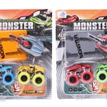 Wystrzałowe metalowe auta 2 szt.