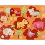 Drewniana farma układanka dla dzieci