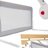 Składana barierka ochronna do łóżka 200 cm szara