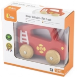 Drewniany samochód strażacki dla dzieci