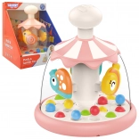 Woopie kręcony bączek – różowy wirujący bączek ze zwierzątkami i kuleczkami