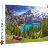 Puzzle Jezioro Oeschinen Alpy 1500 elementów